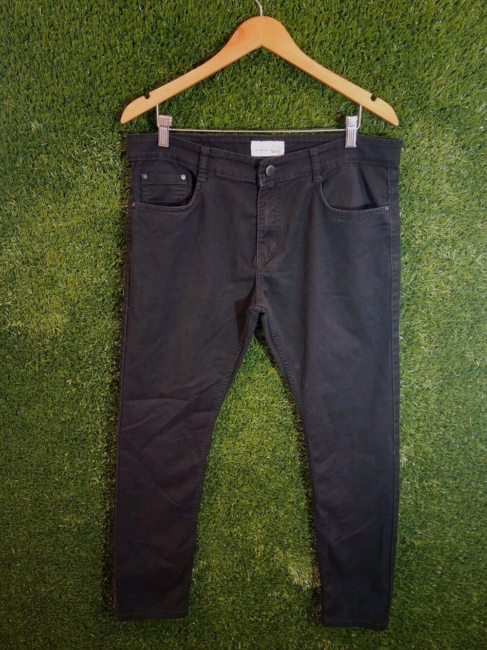 CRAFT + FLOW Men’s Black Jeans Size 34x32 Slim Straight Leg Denim Pants Casual